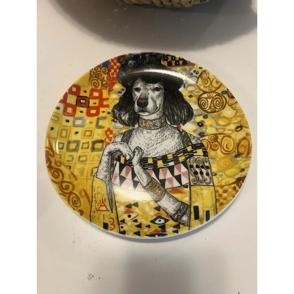 west elm rachel kozlowski dapper animal plate Works Of Art Poodle